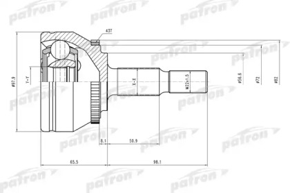 Шарнирный комплект PATRON PCV1642