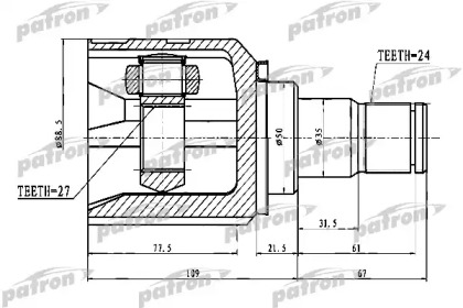 Шарнир PATRON PCV1742