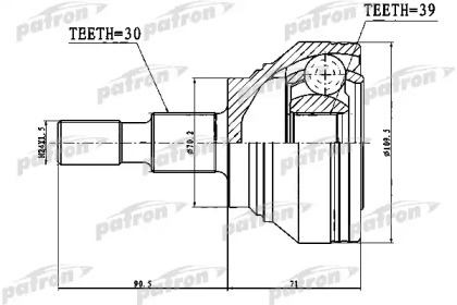 Шарнир PATRON PCV1756