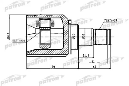 Шарнир PATRON PCV1777