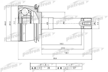 Шарнир PATRON PCV1781