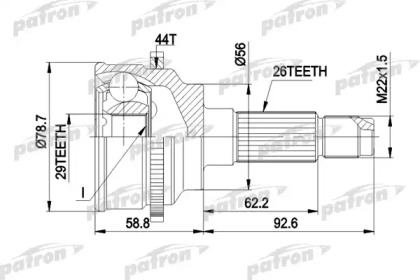 Шарнирный комплект PATRON PCV3029