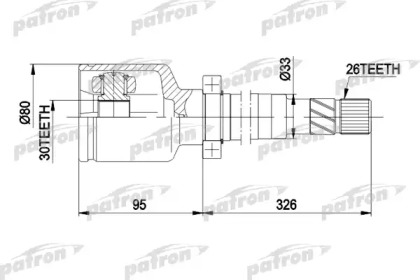 Шарнирный комплект PATRON PCV3033