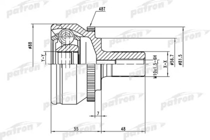 Шарнирный комплект PATRON PCV3560