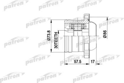 Шарнирный комплект PATRON PCV5002