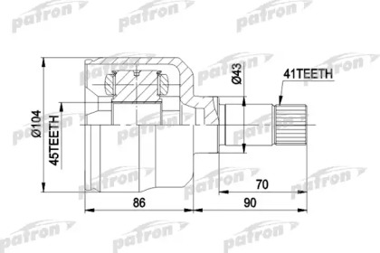 Шарнирный комплект PATRON PCV5021