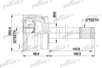 Шарнирный комплект PATRON PCV5032