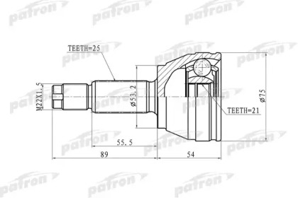 Шарнирный комплект PATRON PCV9105