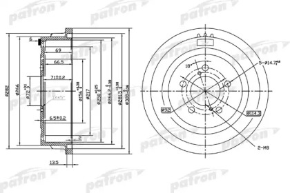 Тормозный барабан PATRON PDR1003