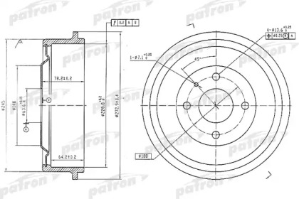 Тормозный барабан PATRON PDR1056