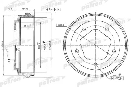 Тормозный барабан PATRON PDR1062