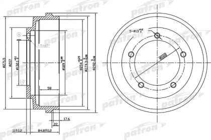 Тормозный барабан PATRON PDR1067