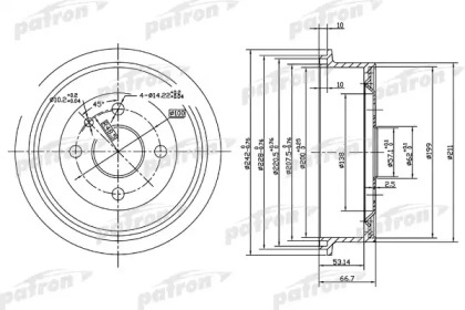 Тормозный барабан PATRON PDR1119