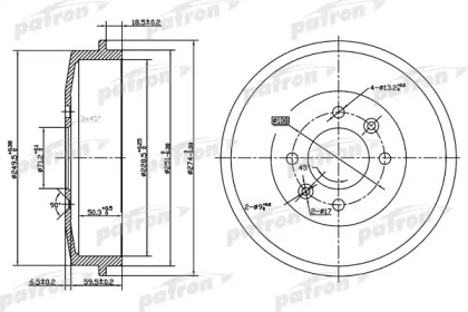 Тормозный барабан PATRON PDR1126