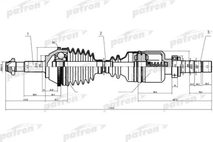 Вал PATRON PDS0087