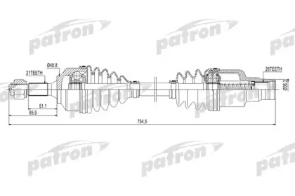 Вал PATRON PDS0131