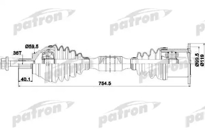 Вал PATRON PDS0254