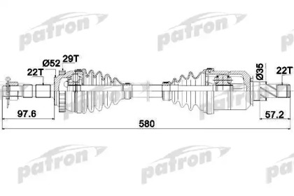 Вал PATRON PDS0347