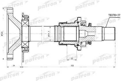 Вал PATRON PDSV028