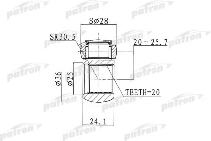 Муфта с шипами PATRON PTD001