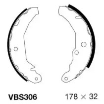 Комлект тормозных накладок MOTAQUIP VBS306