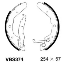 Комлект тормозных накладок MOTAQUIP VBS374