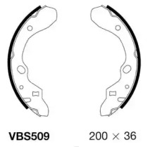 Комлект тормозных накладок MOTAQUIP VBS509