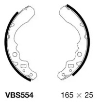 Комлект тормозных накладок MOTAQUIP VBS554