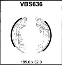 Комлект тормозных накладок MOTAQUIP VBS636