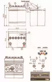 Аккумулятор MOTAQUIP VBY34