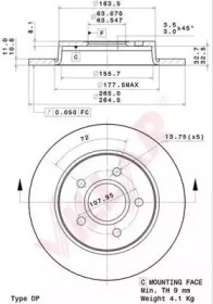 Тормозной диск VILLAR 628.2028