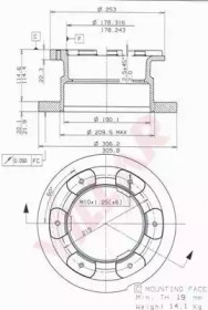 Тормозной диск VILLAR 628.2131