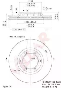 Тормозной диск VILLAR 628.2203