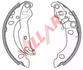 Комлект тормозных накладок VILLAR 629.0801