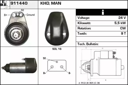Стартер EDR 911440