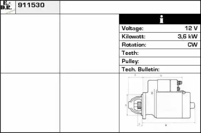 Стартер EDR 911530