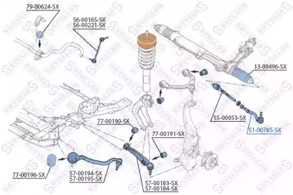 Шарнир STELLOX 51-00785-SX