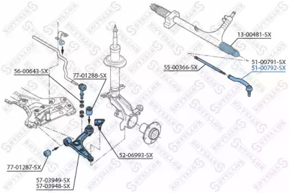 Шарнир STELLOX 51-00792-SX