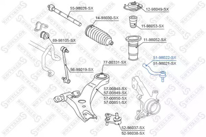 Шарнир STELLOX 51-98022-SX