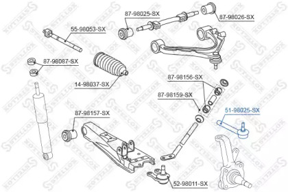 Шарнир STELLOX 51-98025-SX