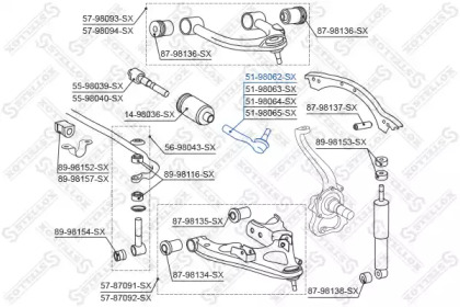 Шарнир STELLOX 51-98062-SX