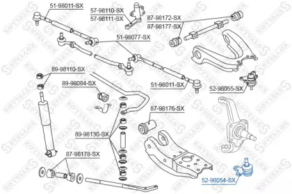 Шарнир STELLOX 52-98054-SX