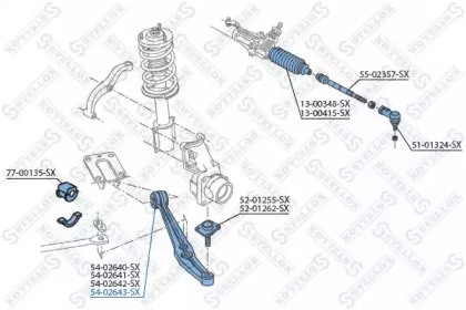 Рычаг независимой подвески колеса STELLOX 54-02643-SX