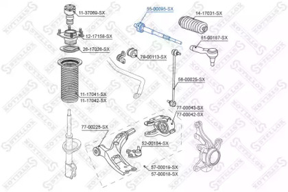 Шарнир STELLOX 55-00095-SX