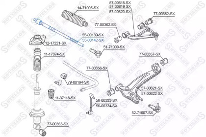 Шарнир STELLOX 55-00142-SX