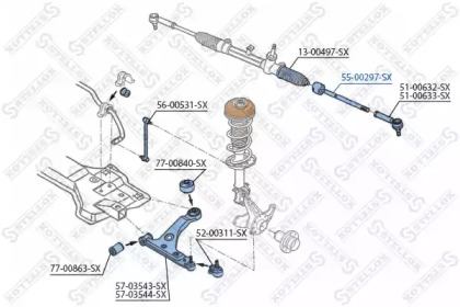 Шарнир STELLOX 55-00297-SX