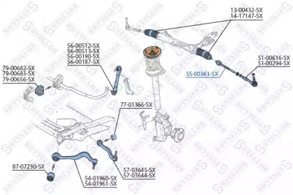 Шарнир STELLOX 55-00361-SX