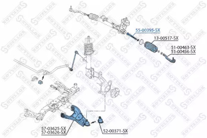 Шарнир STELLOX 55-00395-SX