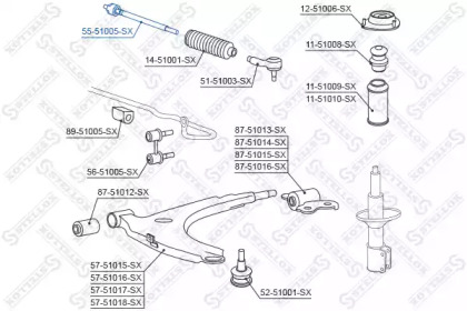 Шарнир STELLOX 55-51005-SX