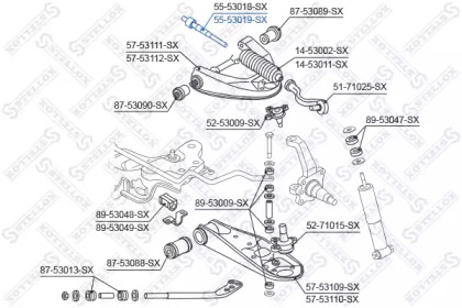 Шарнир STELLOX 55-53019-SX